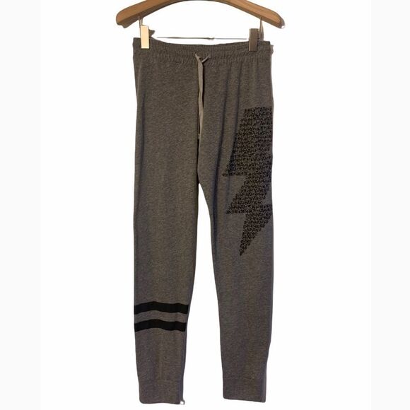 Lauren Moshi Lightning Bolt Stripes Joggers Pants - Picture 1 of 3